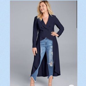 High-Low Double Breasted Blazer